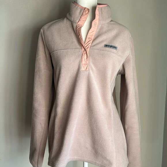 Pink Columbia Fleece 1/4 Button Pull Over Sweatshirt. Size Medium - Picture 1 of 7